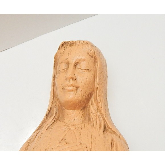 Empire Plastic Nativity Mary Wood Grain Look Blow Mold 18 Inch Brown - Picture 10 of 10